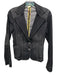 Level 99 Size S Dark Gray Cotton Blend Denim Front Pocket Two Button Jacket Dark Gray / S