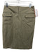 Magaschoni Size XS/S Olive Green Silk & Cotton Zip Fly Pockets Skirt Olive Green / XS/S