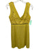 Tracey Reese Size 4 Green Cotton & Acetate V Neck Lace Mini Sleeveless Dress Green / 4