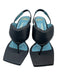 Valentina Rangoni Shoe Size 6.5 Black Leather Thong Strap Slingback Sandals Black / 6.5