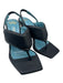 Valentina Rangoni Shoe Size 6.5 Black Leather Thong Strap Slingback Sandals Black / 6.5