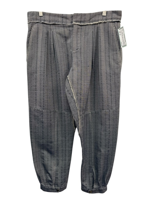 Chloe Size 40 Blue & White Cotton, Polyester, Silk Zip Fly Mid Rise Pants Blue & White / 40