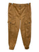 Cinq a Sept Size M Brown Cotton Blend Zip & Button Patch Pockets Pants Brown / M