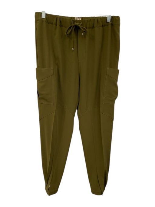 Haute Hippie Size S Olive Poly Blend Elastic Waist Drawstring Waist Pants Olive / S