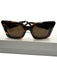 Celine Dark Brown Acetate Square tinted lens Tortoise Sunglasses Dark Brown