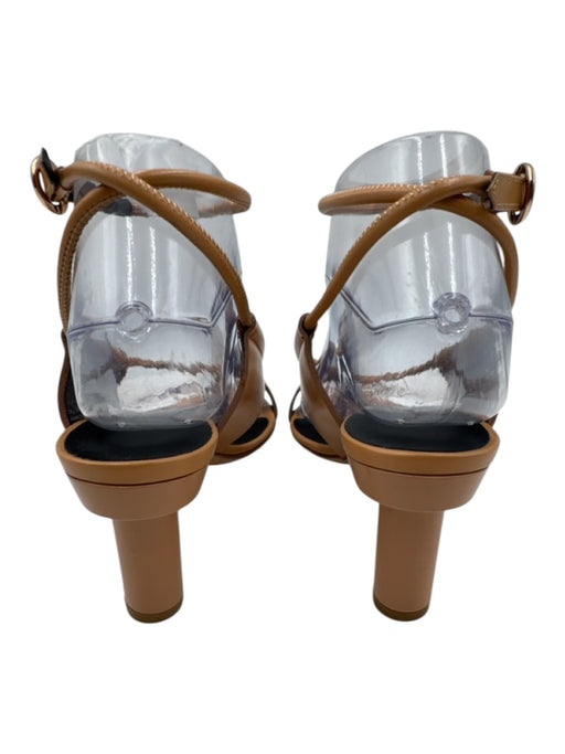 Tibi Shoe Size 36 Tan Leather open toe Ankle Buckle Sandals Tan / 36