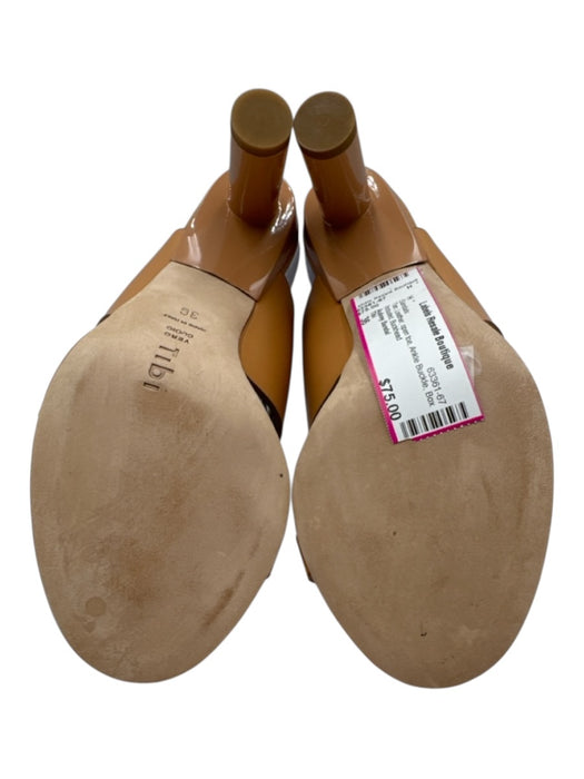 Tibi Shoe Size 36 Tan Leather open toe Ankle Buckle Sandals Tan / 36