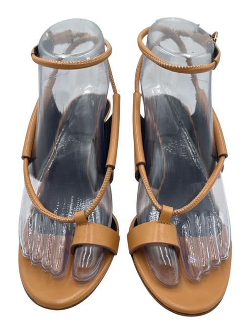 Tibi Shoe Size 36 Tan Leather open toe Ankle Buckle Sandals Tan / 36
