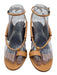 Tibi Shoe Size 36 Tan Leather open toe Ankle Buckle Sandals Tan / 36