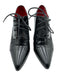 Jeffrey Campbell Shoe Size 6 Black Leather Lace Up Wedge Pointed Toe Boots Black / 6