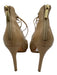 Eight Fifteen Shoe Size 6 Beige Leather Lace Up Stiletto Platform Heels Beige / 6