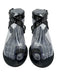 Jeffrey Campbell Shoe Size 6 Black Leather open toe Ankle Buckle Sandals Black / 6