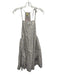 Free People Size S Grey & Blue Cotton Sleeveless Pockets Mini Dress Grey & Blue / S