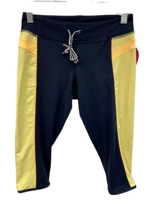 Lululemon Size 6 Navy & Yellow Nylon Blend Elastic Waist Athletic Leggings Navy & Yellow / 6
