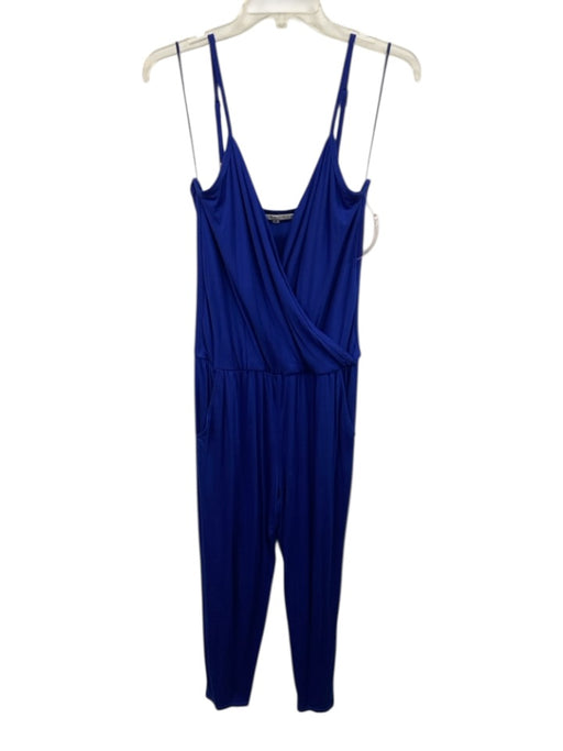 Trina Turk Size S Blue No Fabric Tag Cross Front Adjustable Strap Jumpsuit Blue / S