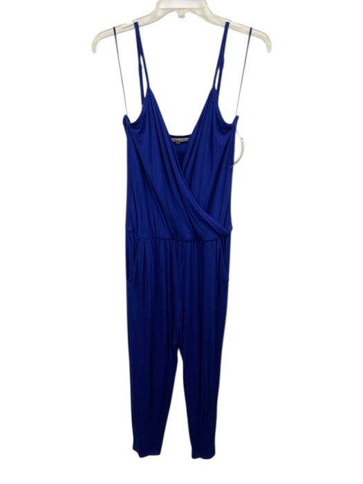 Trina Turk Size S Blue No Fabric Tag Cross Front Adjustable Strap Jumpsuit Blue / S