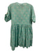 Sea New York Size 0 Blue Cotton Snap Button Short Sleeve Drawstring Waist Dress Blue / 0
