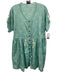 Sea New York Size 0 Blue Cotton Snap Button Short Sleeve Drawstring Waist Dress Blue / 0