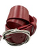 Valentina Red Leather Silver Hardware Buckle Close Belts Red / 32/81