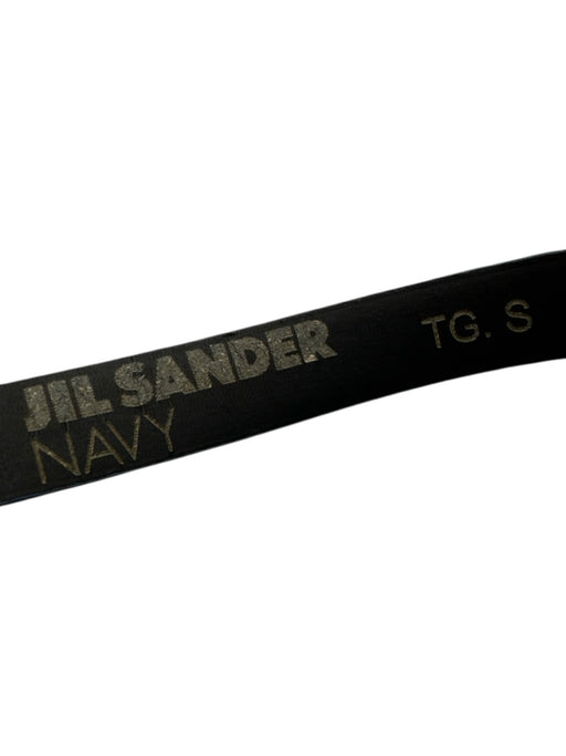 Jil Sander Blue Leather Square Buckle Thin Belts Blue / S