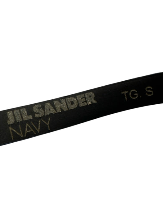 Jil Sander Blue Leather Square Buckle Thin Belts Blue / S