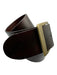 Frame Denim Brown Leather Brass Hardware Square Buckle Belts Brown / S