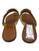 Tory Burch Shoe Size 6 Brown Leather Gold Accents Flats Open Toe Sandals Brown / 6