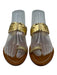 Tory Burch Shoe Size 6 Brown Leather Gold Accents Flats Open Toe Sandals Brown / 6