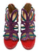 Brian Atwood Shoe Size 6 Red, Green & Purple Synthetic Zip Back Stiletto Heels Red, Green & Purple / 6