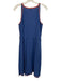 Tory Burch Size 0 Blue Cotton Blend V Neck Contrast Piping Sleeveless Dress Blue / 0