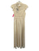 Rachel Zoe Size 6 Ecru Nylon Blend Lace Sleeveless Mock Neck Zip Close Dress Ecru / 6