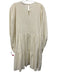 Sea New York Size 4 Ivory Cotton Long Sleeve Textured Keyhole Back Dress Ivory / 4