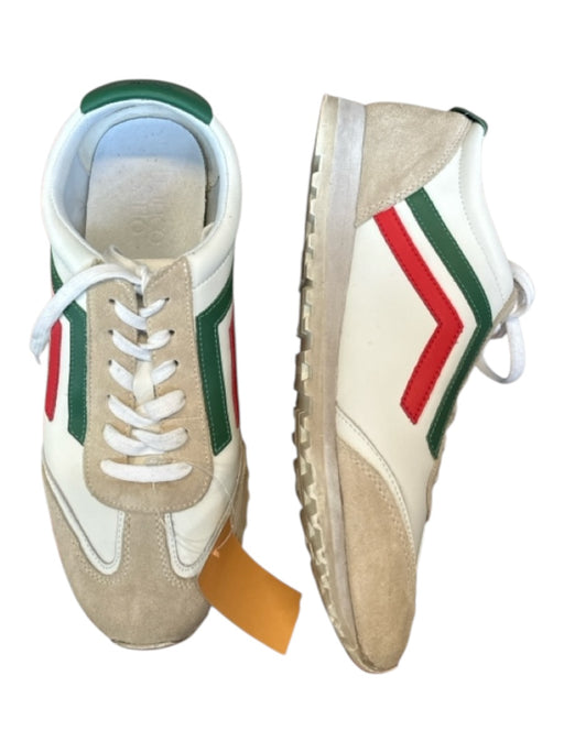 Franco Sarto Shoe Size 8.5 Green & Red Leather Suede Accent Athletic Sneakers Green & Red / 8.5