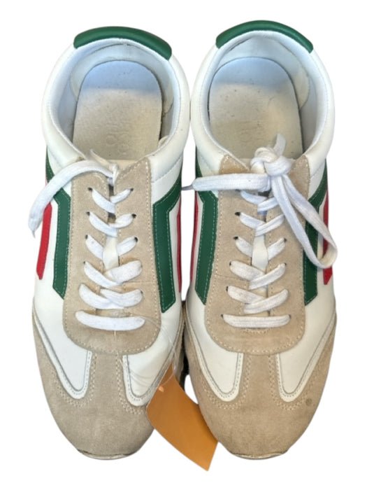 Franco Sarto Shoe Size 8.5 Green & Red Leather Suede Accent Athletic Sneakers Green & Red / 8.5