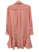 Tuckernuck Size XS Peach Pink Polyester Long Sleeve Ruffle Hem Button Up Dress Peach Pink / XS