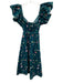 Hill House Size M Navy, Pink, Green Cotton Off Shoulder Floral Midi Dress Navy, Pink, Green / M