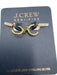 J Crew Gold Tone & Green 14K Gold Plated Sterling Silver Crystal Earrings Gold Tone & Green