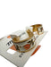 Madewell White, Orange, Gold Sterling Silver Posts Enamel Floral Earrings White, Orange, Gold