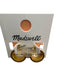 Madewell White, Orange, Gold Sterling Silver Posts Enamel Floral Earrings White, Orange, Gold