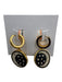 & Other Stories Black & Gold Recycled Brass Hinge Moon & Stars Dangle Earrings Black & Gold