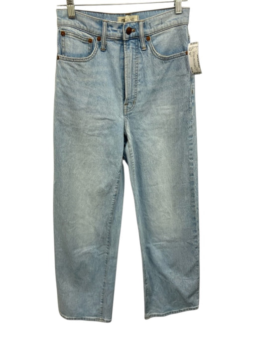 Madewell Size 25 Light Wash Cotton Blend Denim High Rise Button & Zip Fly Jeans Light Wash / 25
