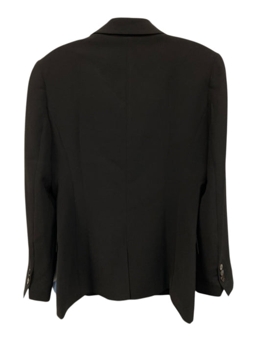 Theory Size 4 Black Triacetate Blend Flap Pocket Long Sleeve Blazer Jacket Black / 4