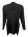 Reiss Size 4 Black Wool Blend Shoulder Pads Double Breasted Flap Pockets Jacket Black / 4