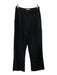 Reformation Size 4 Black Polyester & Wool Blend Pleated Front High Rise Pants Black / 4