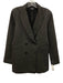 Theory Size 4 Dark Gray Viscose Blend Double Breasted Blazer Slit Pocket Jacket Dark Gray / 4