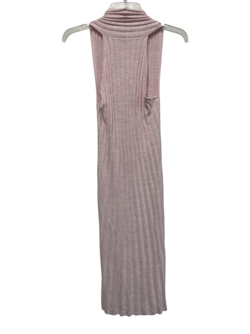 Scanlan Theodore Size XS Light Pink Viscose Blend Ribbed Knit Sleeveless Dress Light Pink / XS