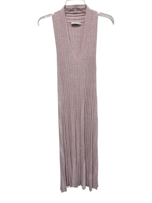 Scanlan Theodore Size XS Light Pink Viscose Blend Ribbed Knit Sleeveless Dress Light Pink / XS