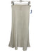 Dissh Size S White Cotton Blend Elastic Waistband Knit A Line Maxi Skirt White / S