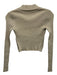 Jonathan Simkhai Size S Khaki Beige Rayon Blend Ribbed Knit Button Front Sweater Khaki Beige / S