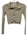 Jonathan Simkhai Size S Khaki Beige Rayon Blend Ribbed Knit Button Front Sweater Khaki Beige / S